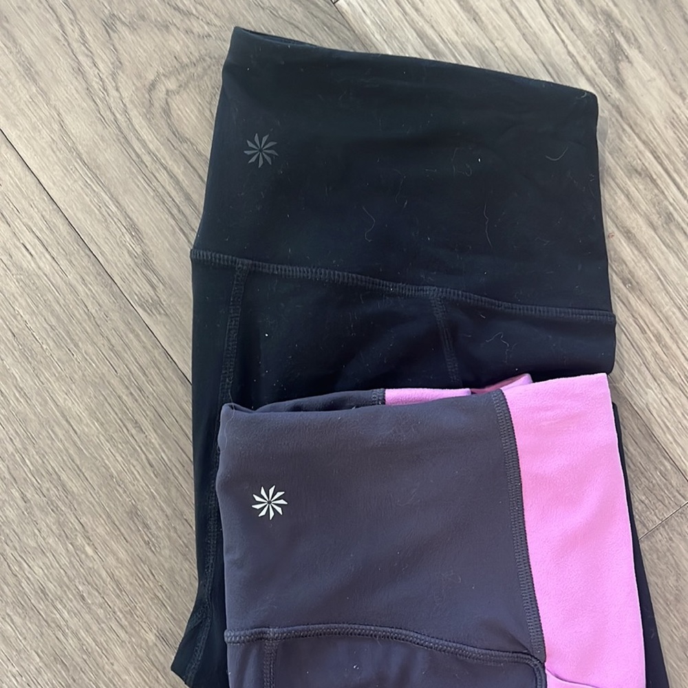 2- ATHLETA Bundle Salutation Stash pocket 7/8 length yoga pant (see description)